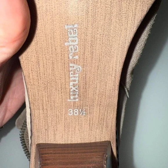 Luxury Rebel Taupe Suede Heeled‎ Ankle Boots | Euro 38.5 - Picture 6 of 7